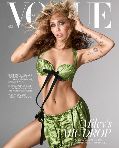 Miley Cyrus takes the cover of British Vogue Magazine‘s