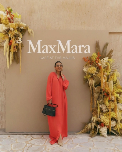 Out & about in @maxmara 🧡