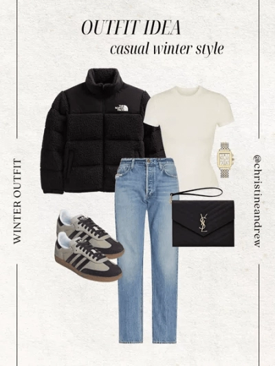 Casual winter outfit idea 🖤