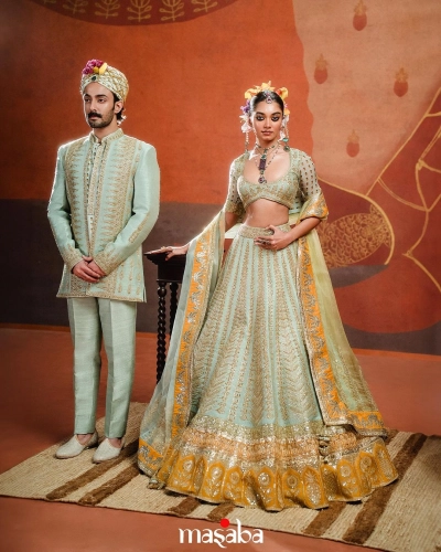 The ‘Kashni’ Lehenga | The ‘Kashni’ Raja Koti Set