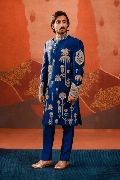 The Neel Bahar Sherwani Set